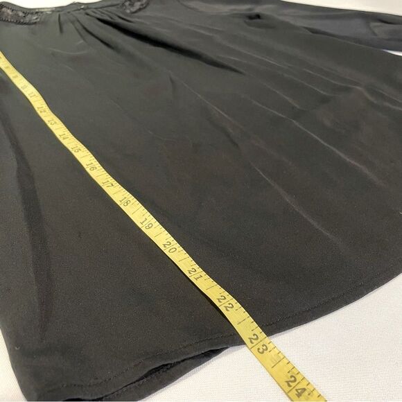 Talbots Women's Black Tunic Blouse with Sequins Neckline - Size 10p - Picture 8 of 11